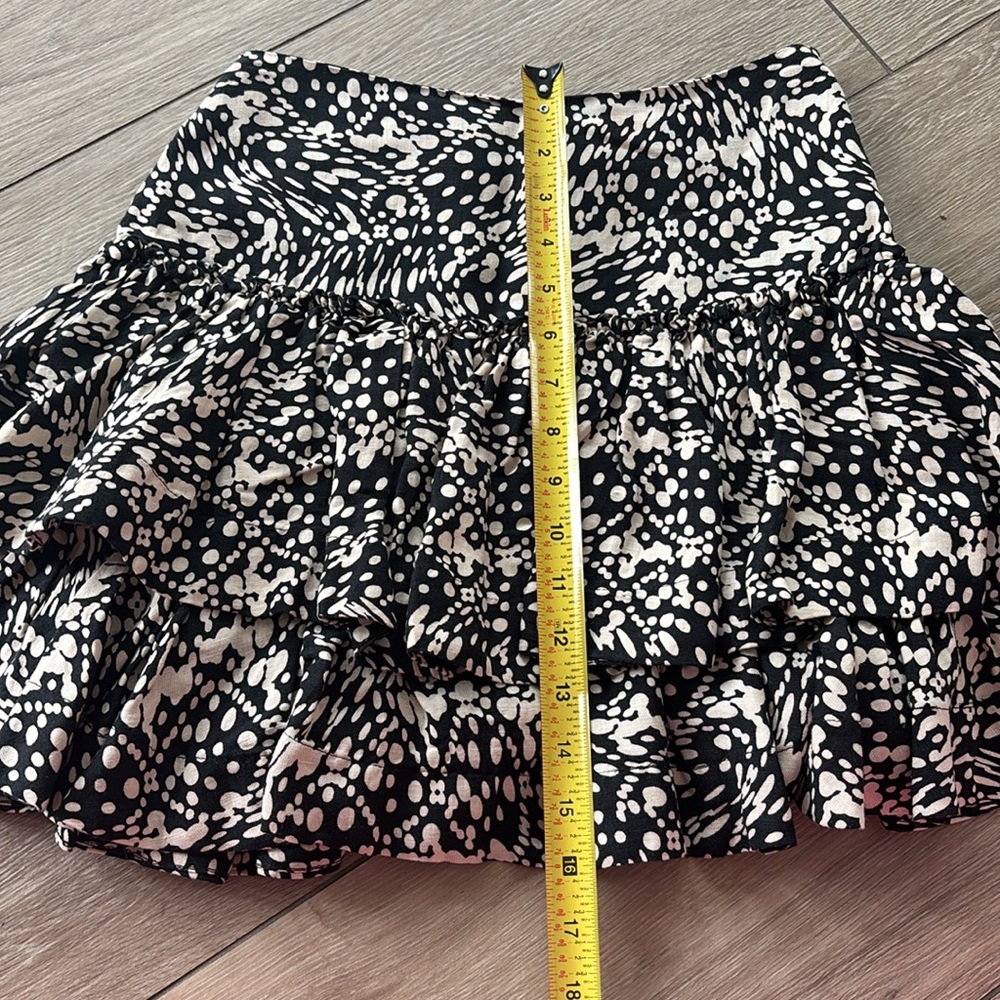 Anthropologie Black and White Mini Skirt - Picture 4 of 5